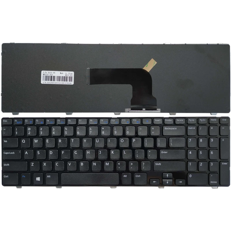 NEW US laptop keyboard for DELL Inspiron 15 3521 15R 5521 black English with frame black