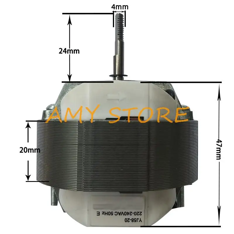 1Pc YJ58-20 220V 50Hz E Ventilator Warmer Heater Fan AC Shaded Pole Motor YJ58-12 YJ58-16 220V 50Hz E CCW CW