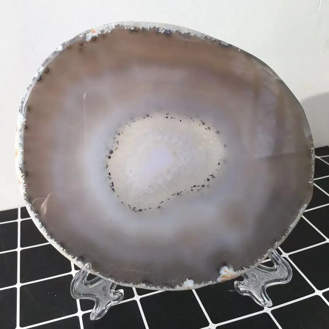 13-15CM  Large  Agate Slice Geode Polished Crystal Quartz