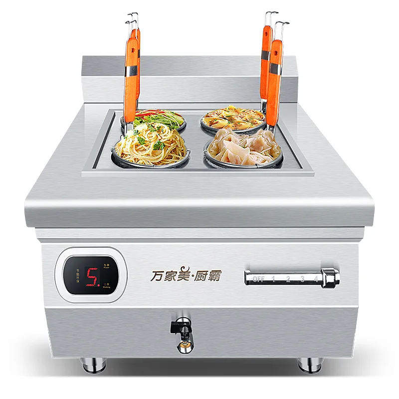 

Electric Noodles Cooking Machine Desktop Cooker 6000W Furnace Porridge Water Boiler Commercial Oden Kitchen Cooker