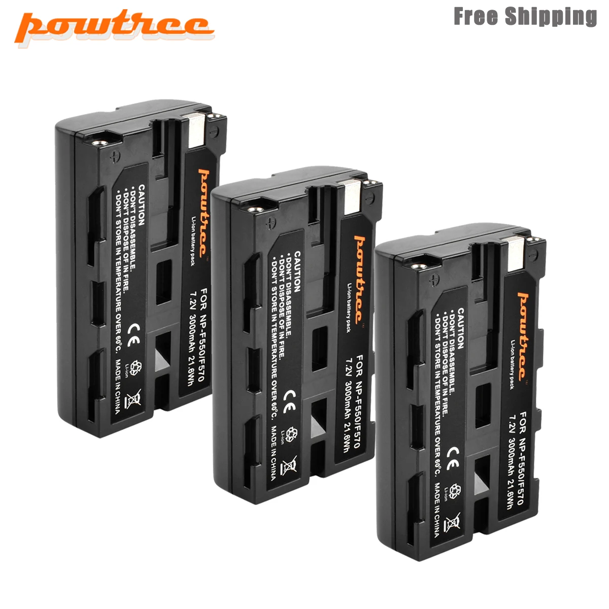 Powtree NP-F550 NP F550 NPF550 كاميرا بطارية لسوني NP-F330 NP-F530 NP-F570 NP-F730 NP-F750 مرحبا-8 GV-D200 D800 TRV81 SC55 L50