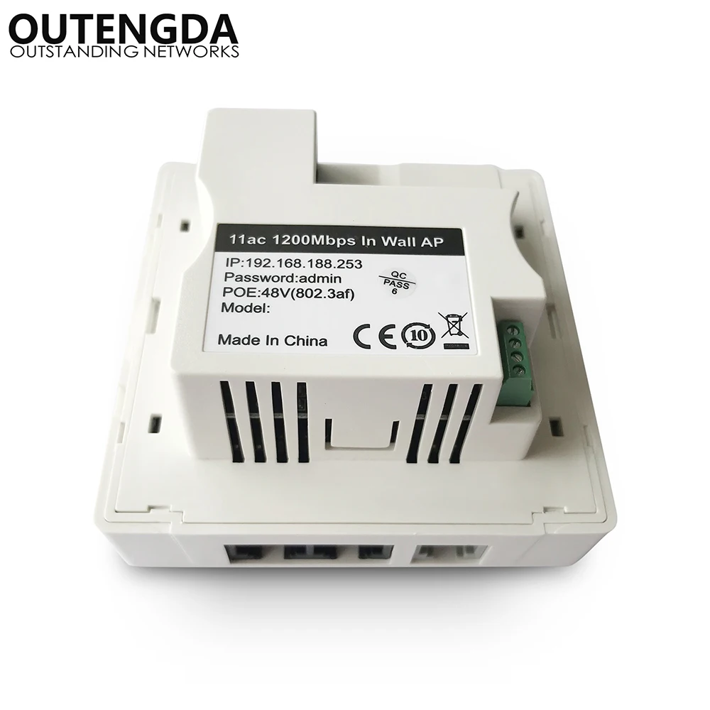 5.8G 11AC 1200M Gigabit Indoor Embedded Wireless Router Access Point in wall AP RJ45 RJ11 for smart home WiFi coverage