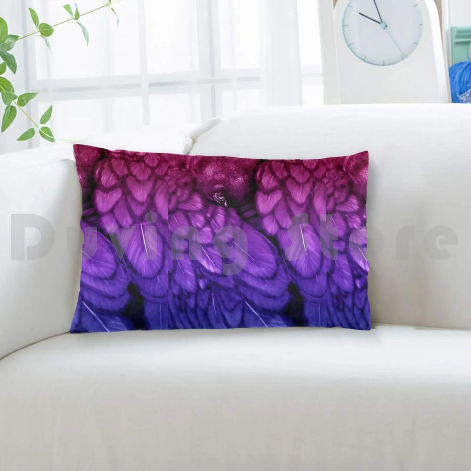 كيس وسادة Blackbird-Bi Pride Edition مقاس 20 * 30 بوصة Blackbird Raven Crow أزرق وردي أرجواني فخر Queer ثنائي الجنس #4