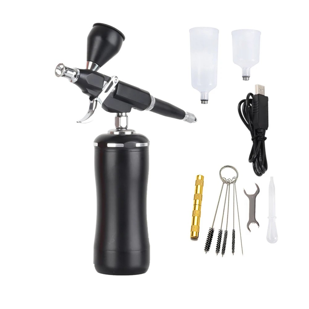 HB08Mini-116 facile da usare senza fili portatile aerografo compressore Auto Start Stop Wireless personale Air Brush Kit Ladys regali