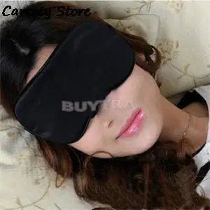 1 Pc Slaapmasker Eyepatch Eye Cover Katoen Creatieve Mooie Black Voor Eye Travel Relax Slapen Aid Eye Patch Shading oogmasker