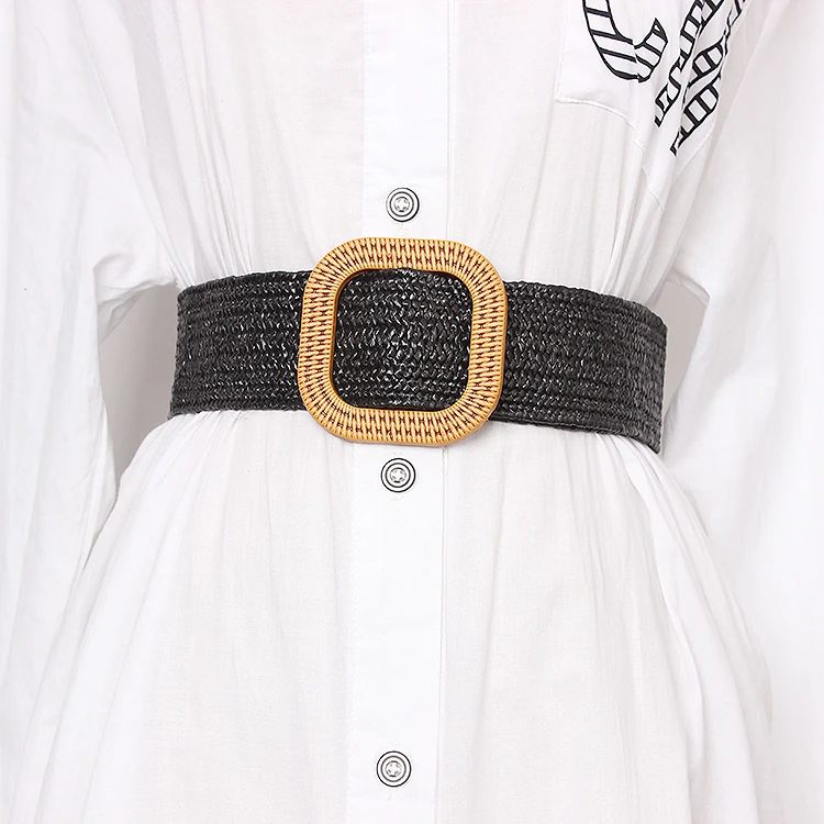 Women's runway fashion knitted Cummerbunds female Dress Corsets Waistband Belts decoration wide belt TB1523