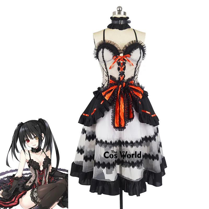 DATE A LIVE Nightmare Tokisaki Kurumi Dress Uniform Outfit Anime Cosplay Costumes