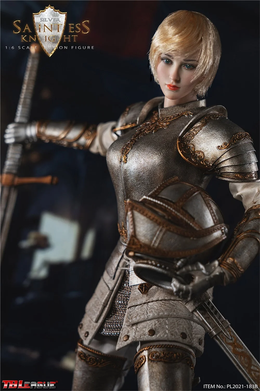 

Женская модель 1/6 TBLeague в наличии Saintess Knight Warrior, Серебряная версия, материал из искусственного ПВХ, подходит в основном для 12-дюймовых действий