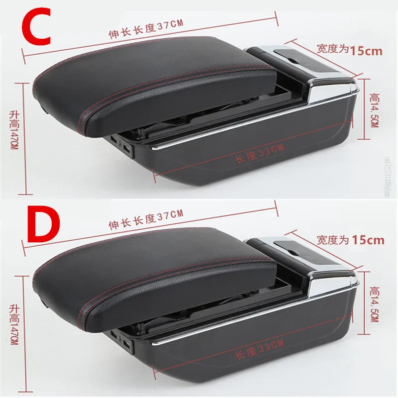 For Honda Jazz Armrest box For Honda Fit Jazz 1 Car Armrest Storage box Dedicated 2002 2003 2004 2005 2006 2007 car accessories