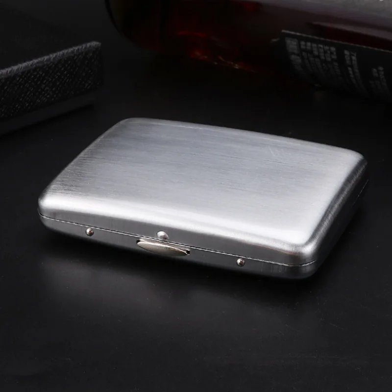 Unique Retro Metal Mirror Cigarette Case Portable Pocket Cigaret Pack 16 Cigarette Boxes Man Smoker Gift