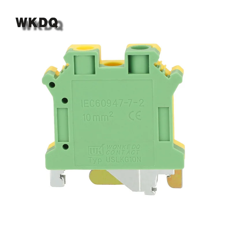 5Pcs USLKG10N USLKG10 Screw Ground Modular Protective Earth Wire Electrical Connector DIN Rail Terminal Block USLKG 10N