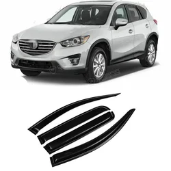 4Pcs/Set Car Window Wind Deflectors Tinted Awning Shield Rain Sun Snow Shelters For Mazda CX-5 CX5 2013 2014 2015 2016 2017