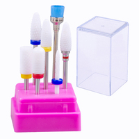 7 Pcs Combined Ceramic Milling Cutters For Manicure Removing Gel Varnish Nail Drill Bit Kits Accessories
