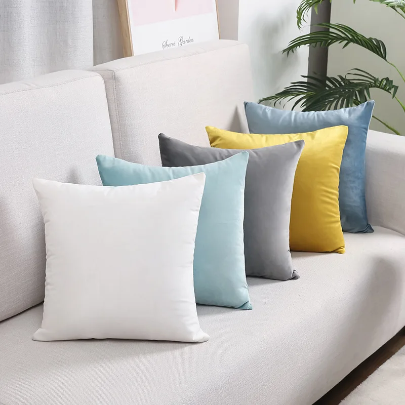 Pillow Case Cushion Cover Christmas Decorations For Home Sofa Cover Nordic Pure Color Dutch Suede 45*45CM