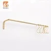 Accessory Brass Single Towel Bar With Hooks Wall Mouted Furniture Hardware