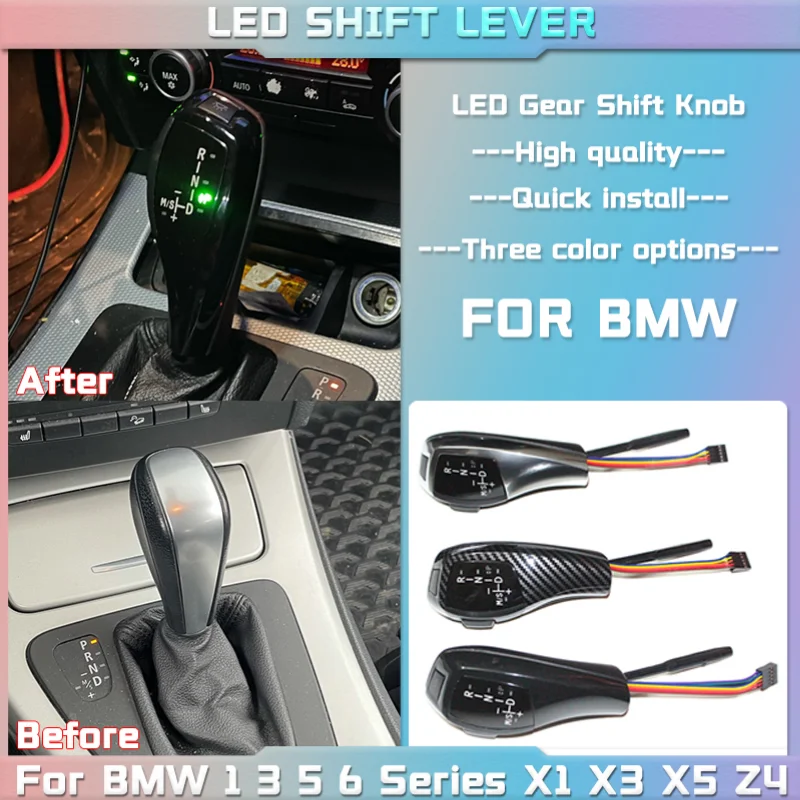 

Для BMW 1 3 6 5 серии E38 E39 E46 E60 E61 E63 E64 E81 E82 E83 E84 E90 E91 E92 E93 светодиодная ручка переключения передач Рычажные аксессуары