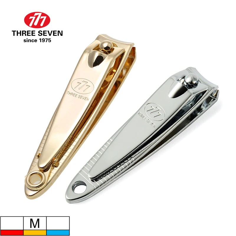 THREE SEVEN 1Pc Medium-size Nail Clipper Trimmers 14K Gold-plated H-Carbon Steel Pedicure Care Professional Nail Tools