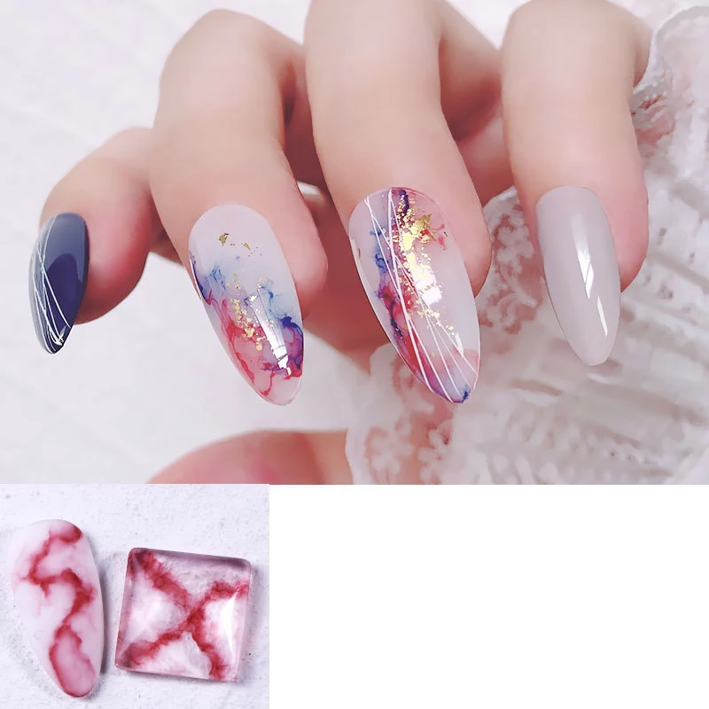15ml inchiostro per acquerello smalto per unghie Gel in fiore effetto fumo sbavatura di marmo liquido effetto fumo smalto per unghie facile da applicare