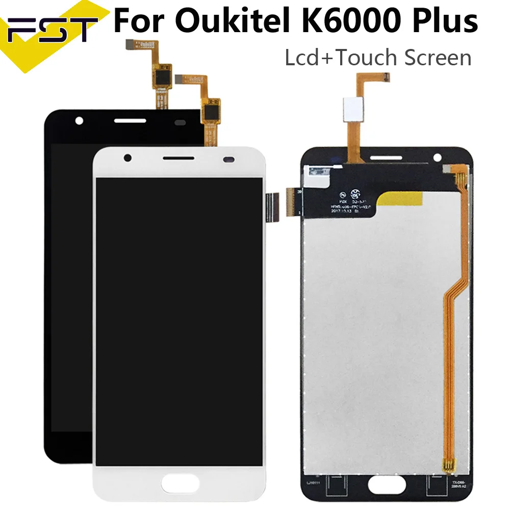 

For Oukitel K6000 Plus LCD Display+ Touch Screen Digitizer Assembly Spare Parts lcd sensor for k6000 plus