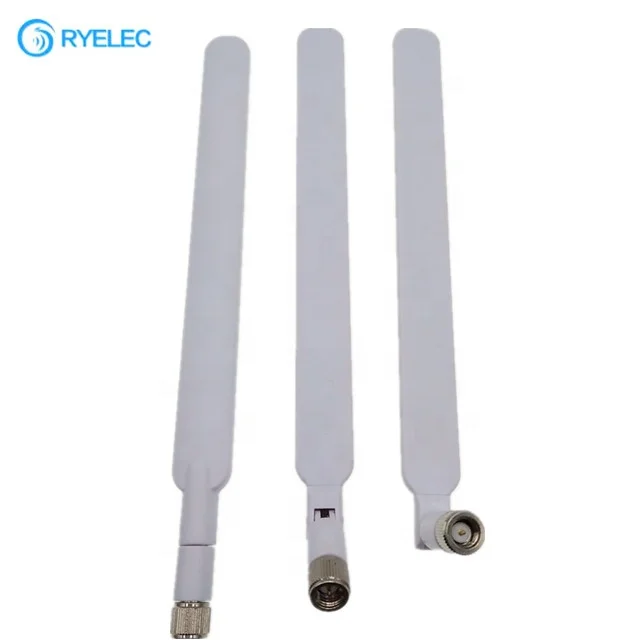 5dbi White 4g Lte Whip Rubber Antenna With Swivel Sma Male For 4g Wireless Router