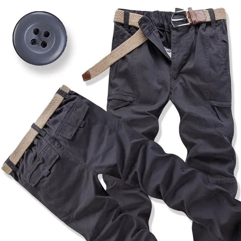 

Men's Trousers Zipper Overalls Military Tactical Pants Street Outdoor Jogging Wear Resistant Work Dungarees Camouflaged