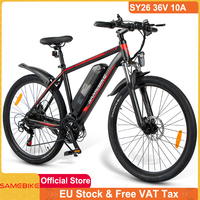 EU Stock Samebike SY26 Electric Bicycle 26 Inch Tire 350W Ebike 36V 10AH Lithium Battery Mountain Electric Bike