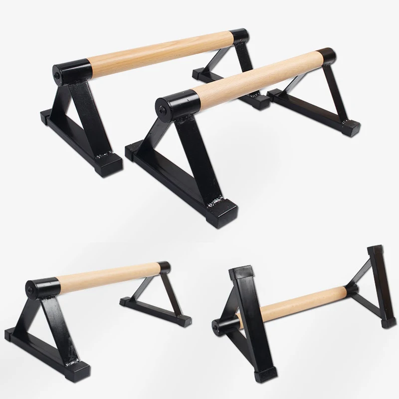 Portable Fitness Push Up Stand H-shaped Wooden Chest Push-ups Board Equipment Home Bodybuilding Exercise Handstand Parallel Bars