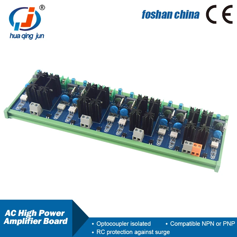 Huaqingjun 8-Channel PLC High Power Output AC Amplifier Board SCR Module for Automation Equipment