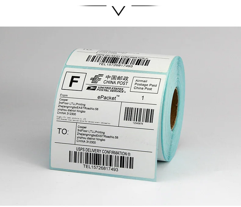 White Blank, Waterproof, Oil-Proof, Scratch-Proof, Thermal Paper 50*30 20 25 60X40 70 80 Self-Adhesive Barcode Printing