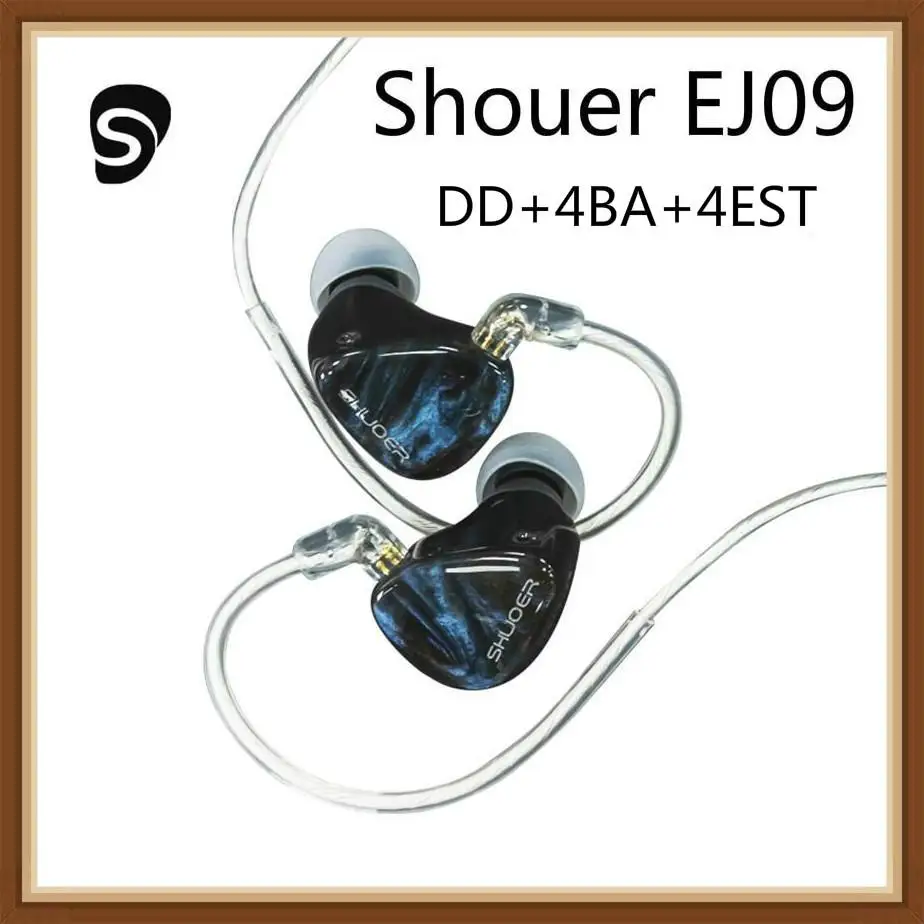 Shuoer EJ09 5EST+3BA+DD Sinion Knowles Hybrid Hifi Music Monitor Balanced Audiphile Musician 0.78mm 2Pin IEMS Earphones Earbuds