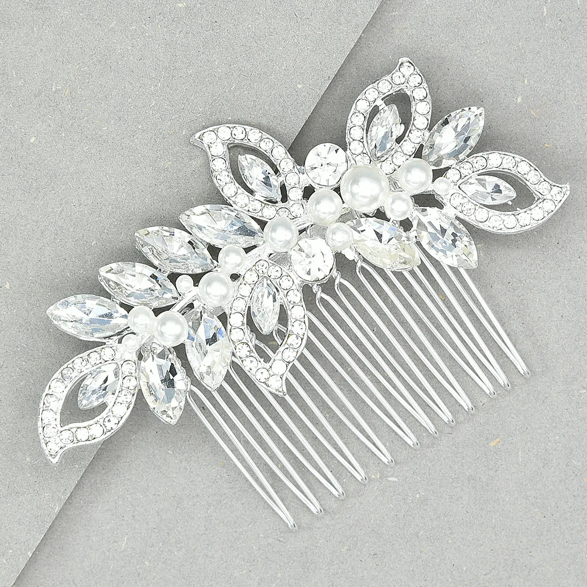 Rhinestone Leaf Hair Insert Combs Wedding Party Date Side Comb Hair Styling Accessories Gift For Women & Girls Hair Clips