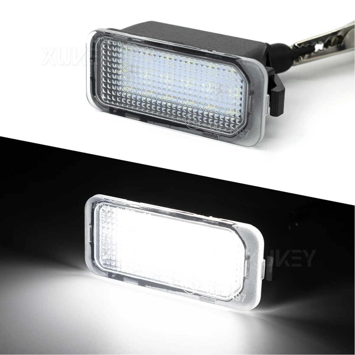 2Pcs LED Number License Plate Light Lamps For Ford Focus 2 3 Fiesta 2008-on Mondeo Car Exterior Lighting Accessories Lights 12V