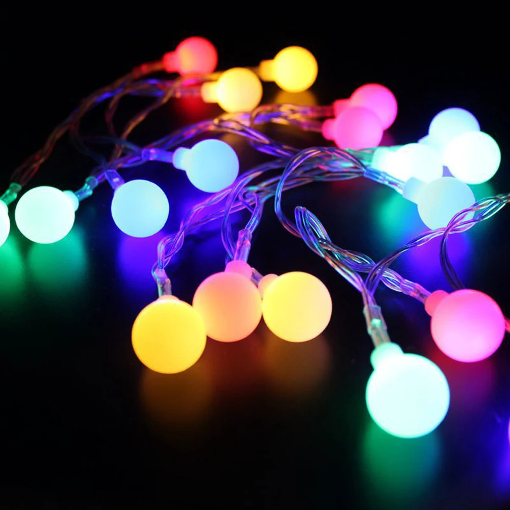 

LED String Lights Fairy Lights 1.5m 3m 6m 10m Globe Bulb Battery-powered Lighting for Party Garden Decoration Waterproof