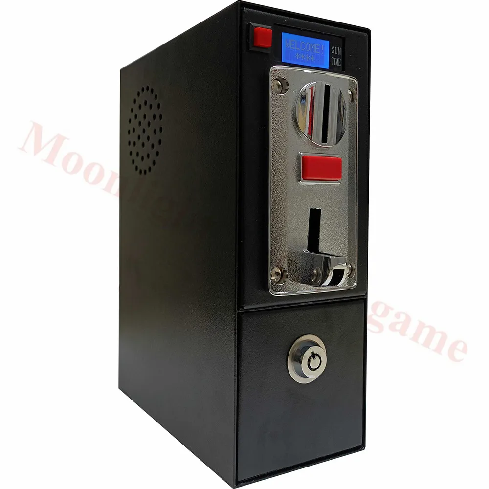 

DG600F Coin operated Timer Control box with 6 Coins multi coin selector and LCD Display time for washing machine massage chair