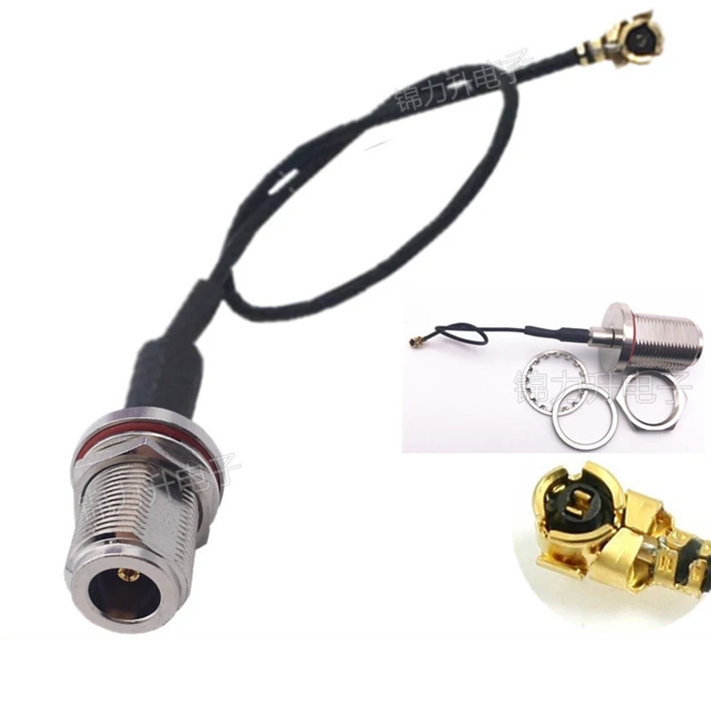 N female to U.Fl N type Front screw connector Extension cord cable Conversion head Pigtail Coaxial Plug Straight RG1.13