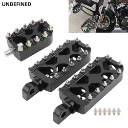 For Harley MX Foot Pegs Motorcycle Wide Fat Footrest Shifter Pegs 360 Roating Sportster Fatboy Street Bob Wide Glide Dyna Bobber