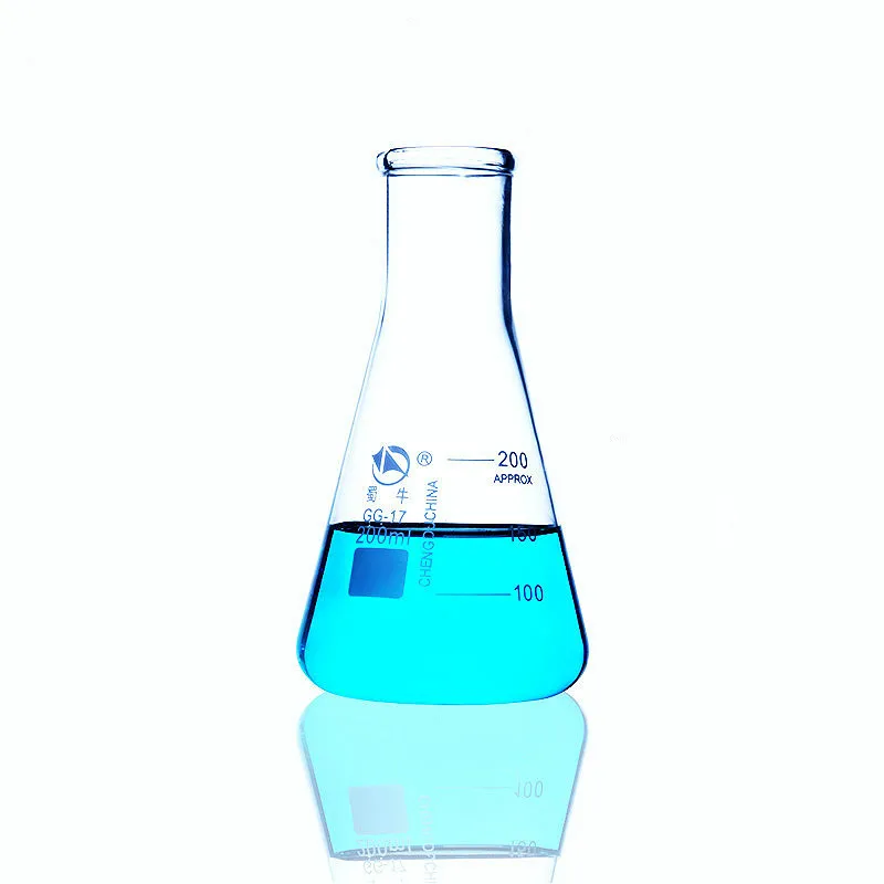 Glass Conical Flask High Borosilicate Glass Erlenmeyer Large Caliber 50ml/100ml/150ml/200ml/250ml/500ml/1000ml 1 / PK