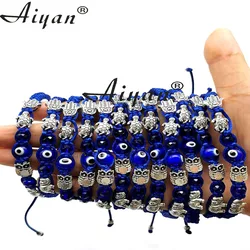 12 Pieces Eyes The Virgin Mary The Father Saint Benedict Elephant Turtle Owl  Palm  Four-Leaf  Clover  Horseshoe  Woven Bracelet