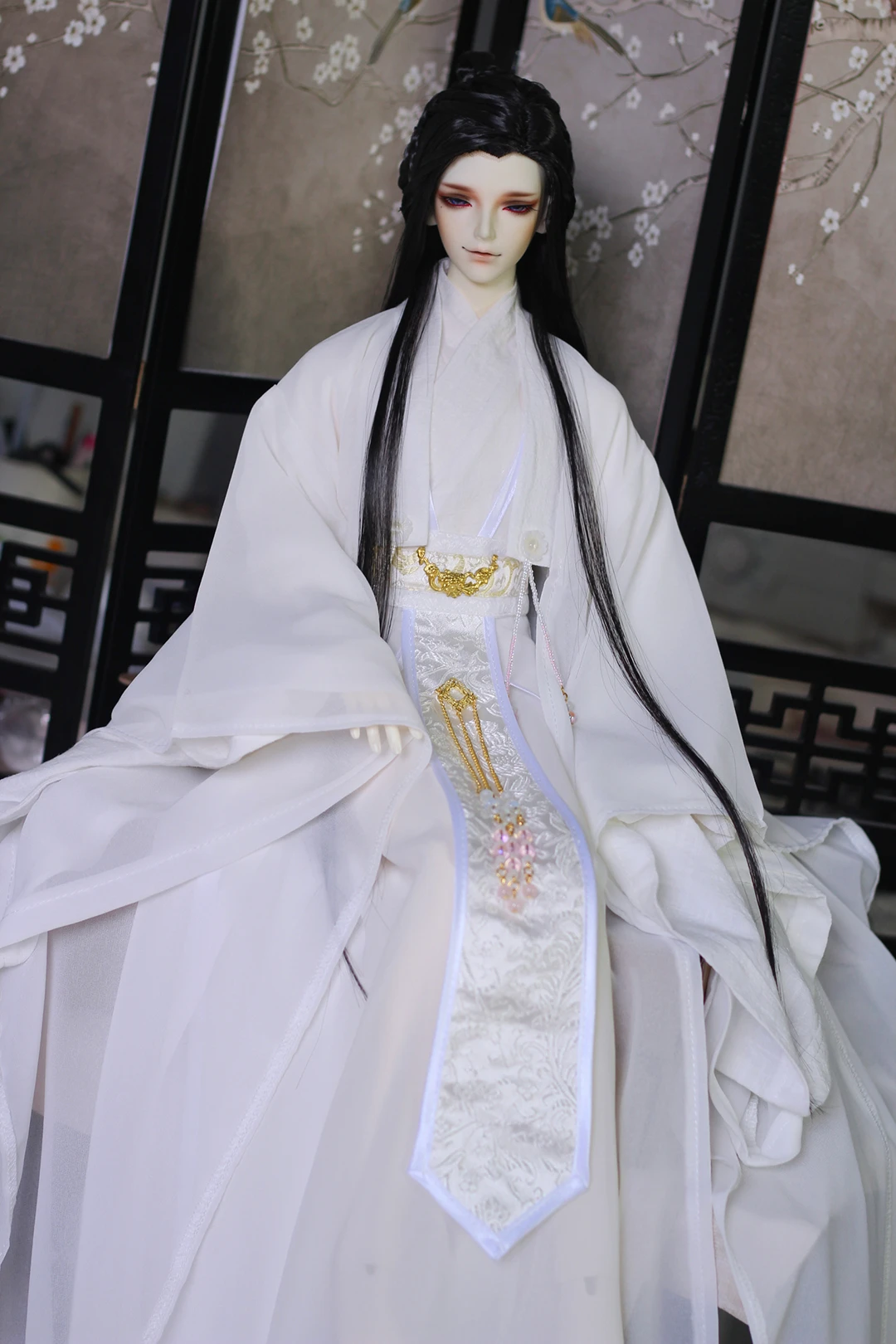 1/3 BJD Clothes Doll Accessories Chinese Ancient Costume Hanfu Samurai Outfits Dress for BJD/SD SD13 EID 80cm Strong Uncle C0730