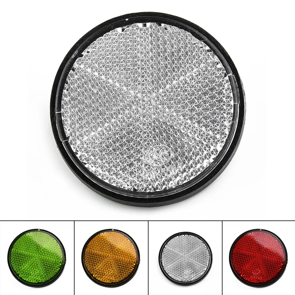 Bicycle Bike Round Reflector Plastic Round Reflective Reflector Night Cycling Safety Bike For Motorcycles Electro-mobile Accesso