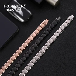 Power Ionics 100% Titanium 99.999% Germanium Mens Womens Blood Pressure Accessory Bracelet Therapy Charm Jewelry Gifts W/ Tool