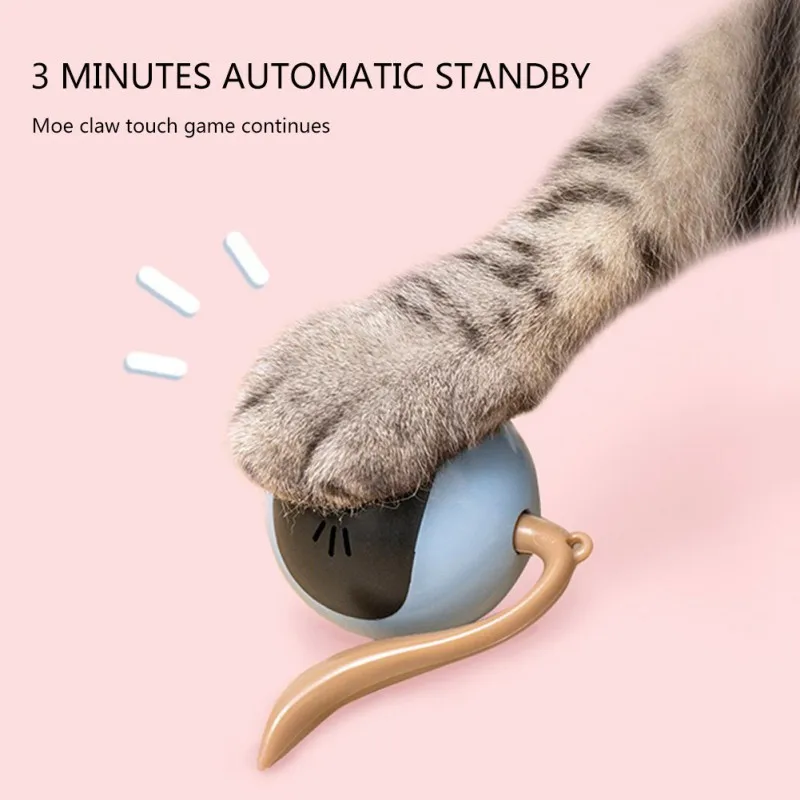 Pet Cat Ball Toys Interactive Electric USB Rechargeable Self Rotating Indoor Teaser Selfplay Exercise Toys for Pet Kitten Cats