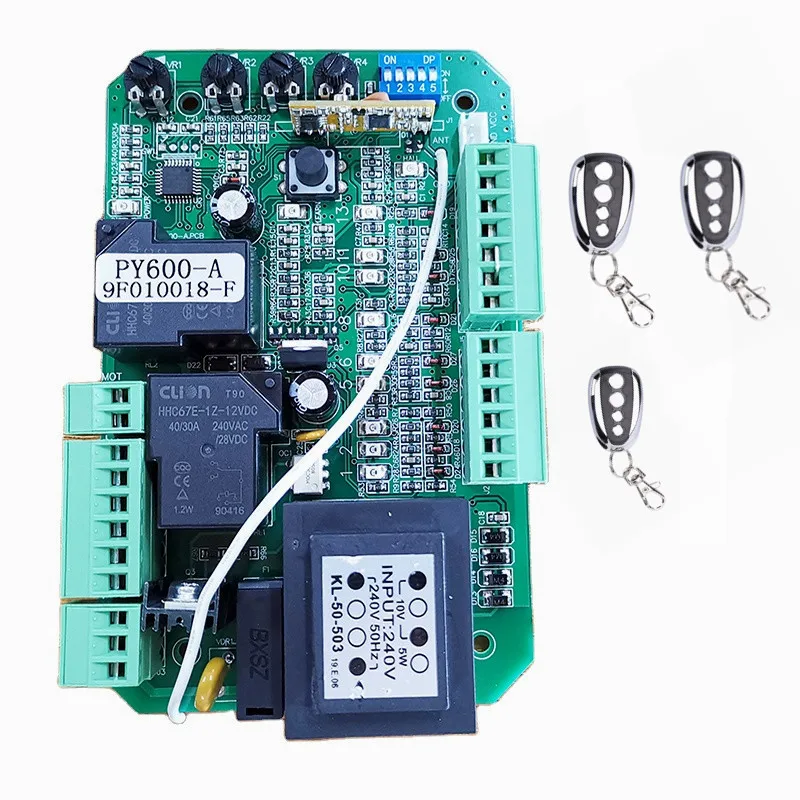 Gate motor controller circuit board electronic card for sliding gate opener soft start function pedestrian mode 110V or 220V