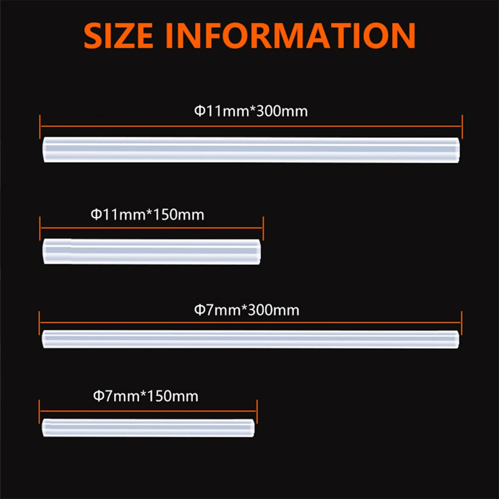 Imagem -04 - Transparente Hot Melt Cola Adesiva em Bastão Alta Viscosidade Fortalecer Stickiness Silicone 11 mm mm 10 Pcs