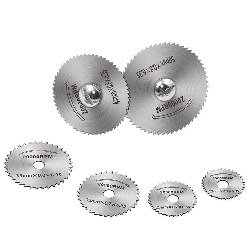 8pcs set Mini HSS Circular Saw Blade Rotary Tool for Dremel Metal Cutter Power Tool Set Wood Cutting Discs Drill Spindle Cutoff