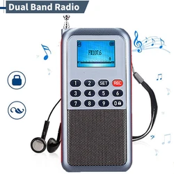 Portable FM/AM Radio Wireless Bluetooth 5.0 Speaker Dual Band Radio Receiver 3.5mm Jack HIFI Stereo With LCD Display