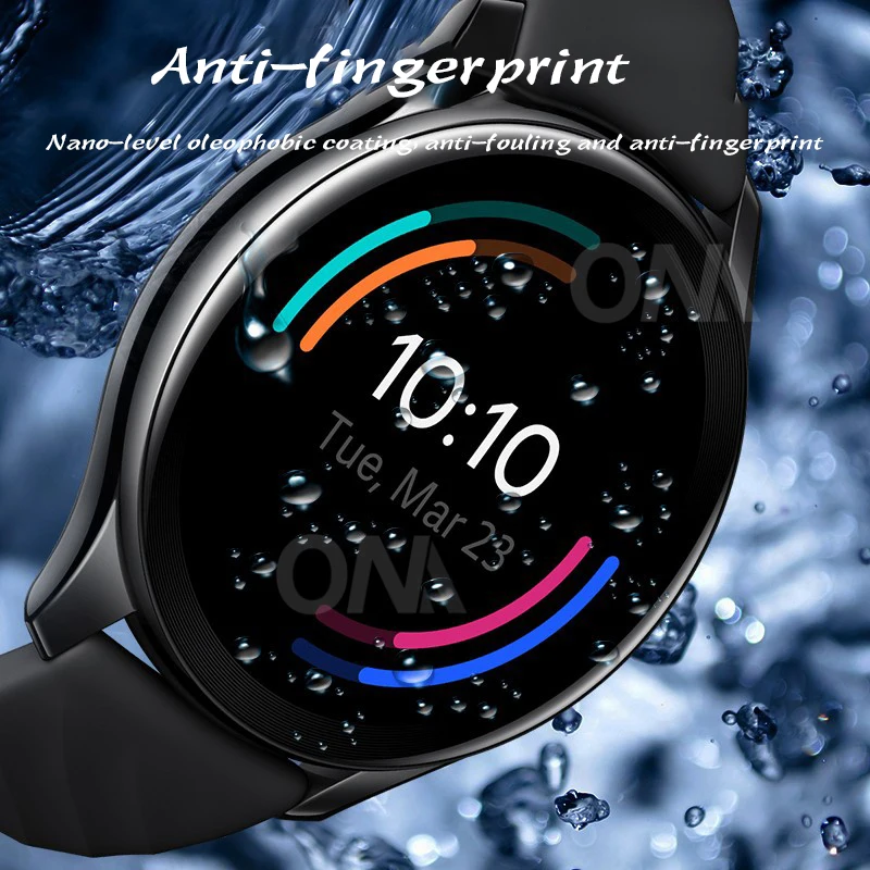 Película protectora de vidrio de fibra suave para reloj OnePlus, Protector de pantalla completo curvo, 2020
