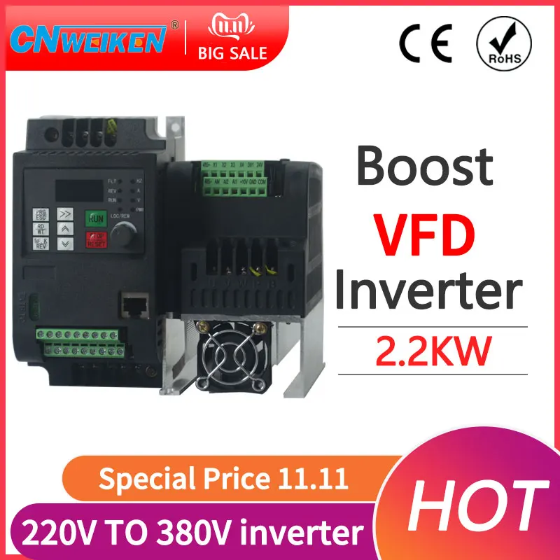 

New arrived high-quality VFD 0.75KW-7.5KW 220V/380V 3 phase output Variable Frequency Drive Motor Speed Control RS485 Inverter