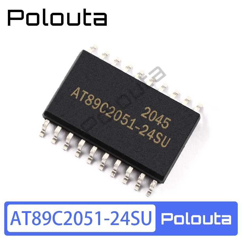 5 Pcs AT89C2051-24SU SOP-20 8-bit Microcontroller IC Chip Flash Memory Acoustic Component Kits Arduino Nano Integrated Circuit