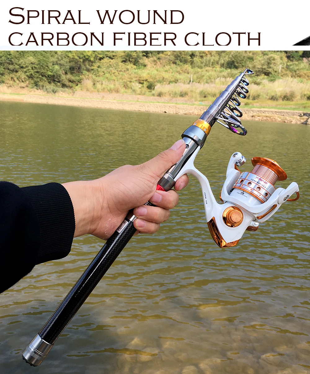 Canna da pesca Spinning ad alta resistenza in fibra di carbonio 2 sezioni canna